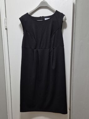 Liz Lange Black Sleeveless Midi Maternity Sheath Dress
